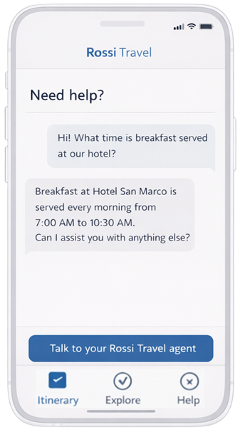 Help and support chat